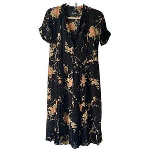 Reformation black floral dress